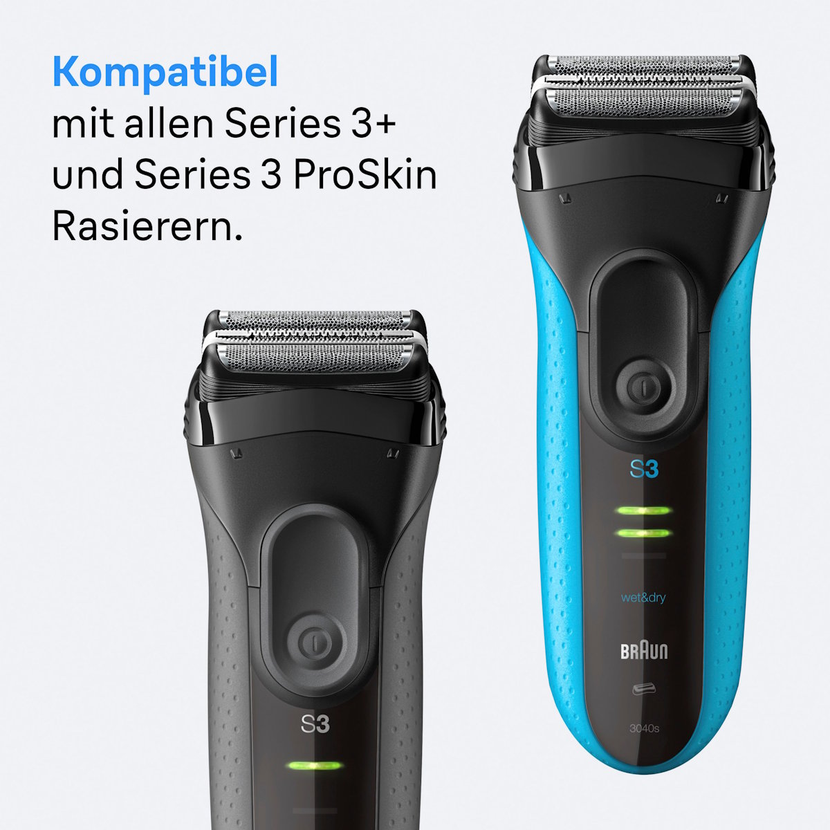 BRAUN Ersatzscherkopf Series 3+ 32B Kompatibel mit Series 3+ and Series 3 ProSkin Rasierern