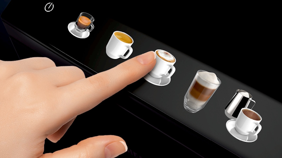 Siemens EQ.500 coffeeSelect display – intuitive coffee selection interface