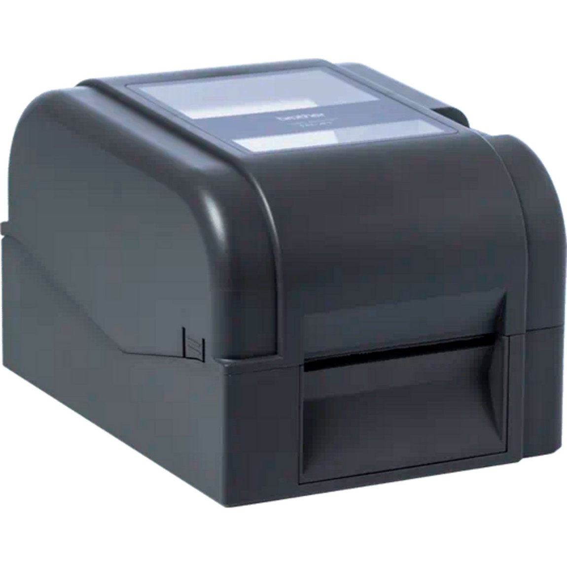 Brother TD-4420TN Desktop-Etikettendrucker in Schwarz, Frontansicht, Thermodirekt- und Thermotransferdruck, 203 DPI