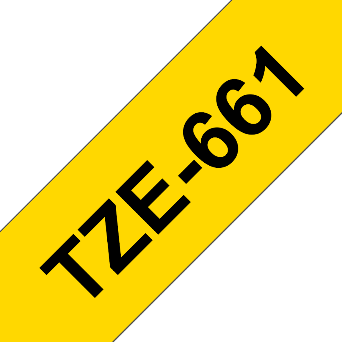 Brother TZe-661 laminiertes Schriftband 36 mm in Schwarz auf Gelb, Bandlänge 8 m, Original TZe-Kassette für Brother Beschriftungsgeräte