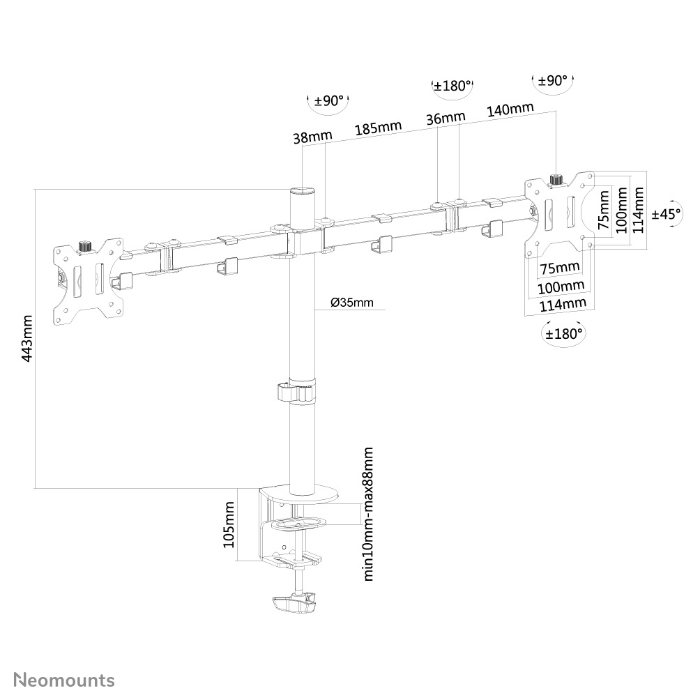 Neomounts FPMA-D550DBLACK