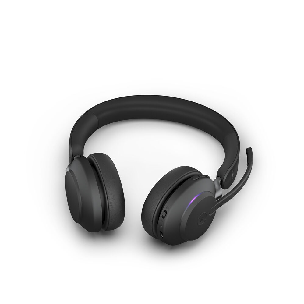 JABRA Evolve2 65 Link 380a USB-C MS Stereo Headset mit Ladestation, black, EAN: 5706991022827