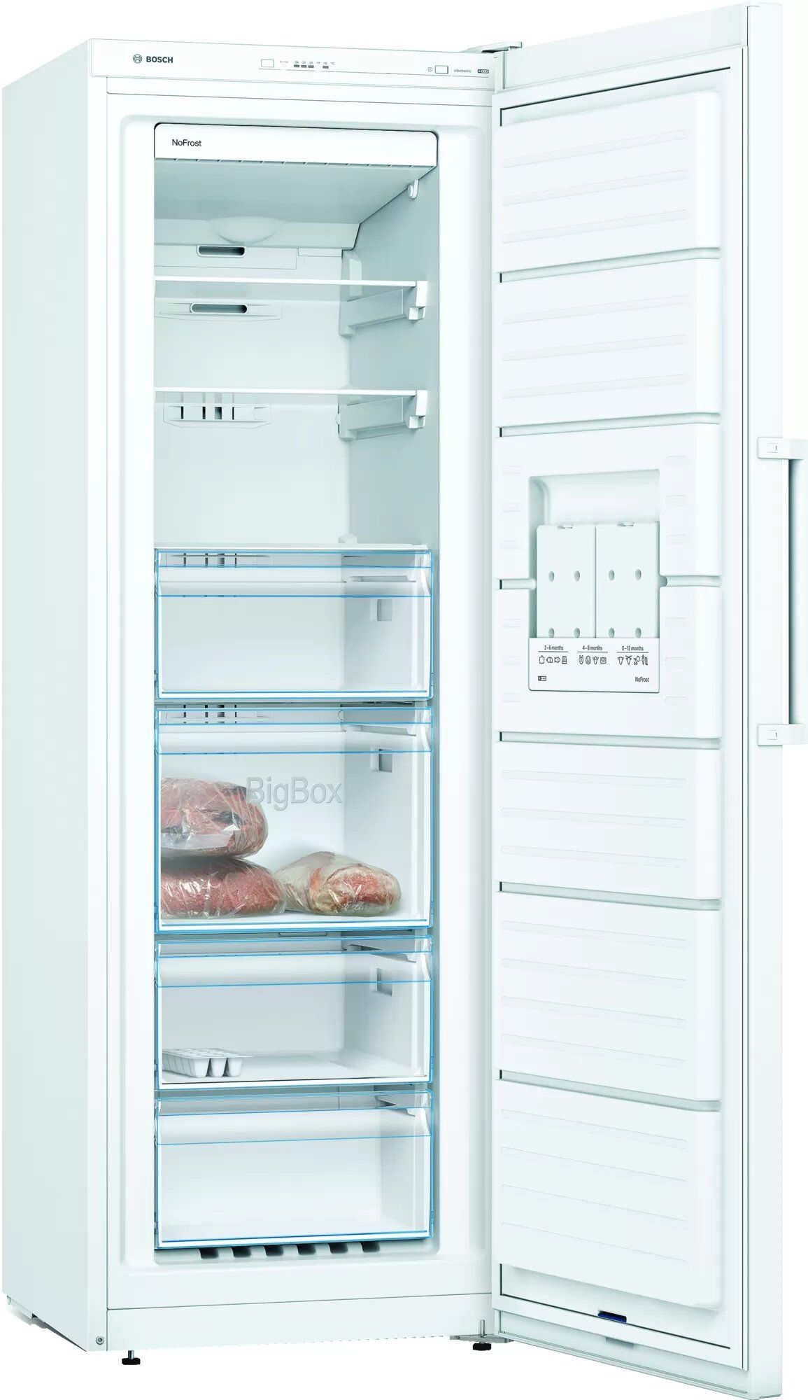 Bosch GSN33VWEP Serie 4 Gefrierschrank freistehend 176 cm – 225 L, Total No Frost, Energieklasse E, weiß