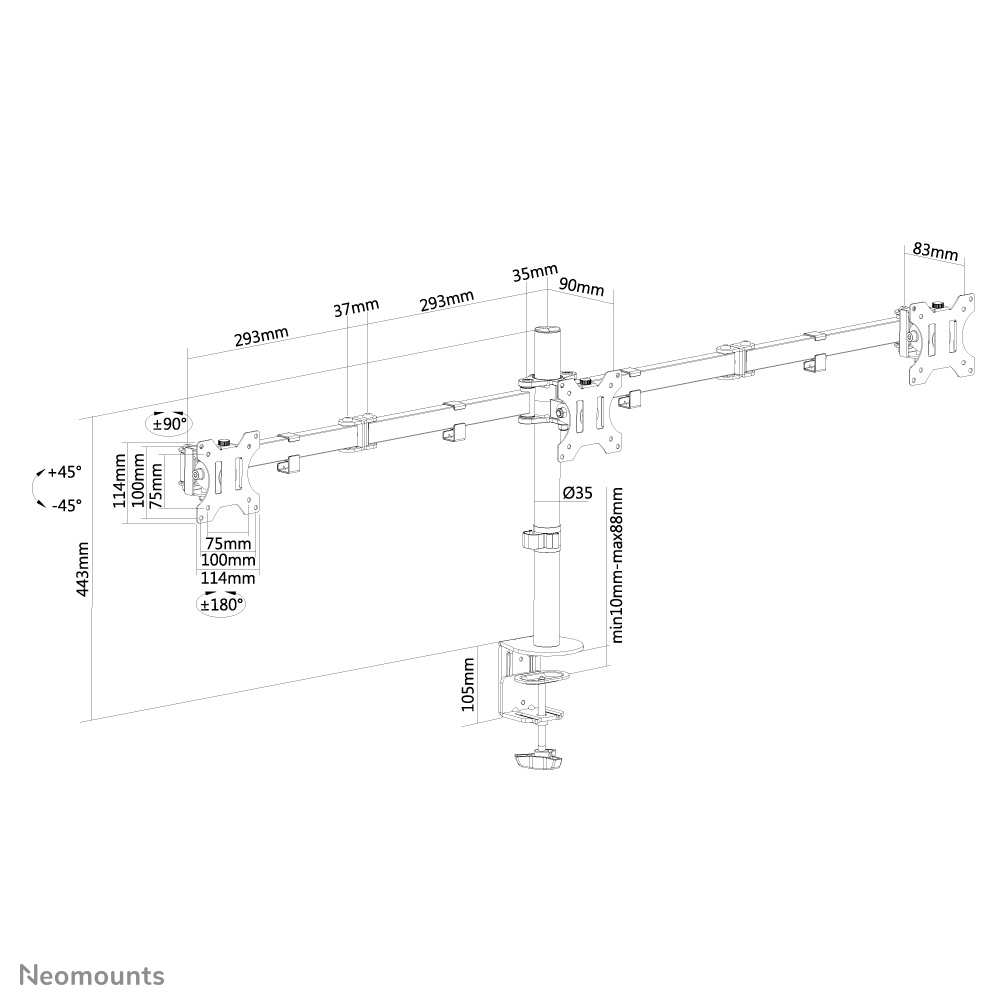 Neomounts FPMA-D550D3BLACK