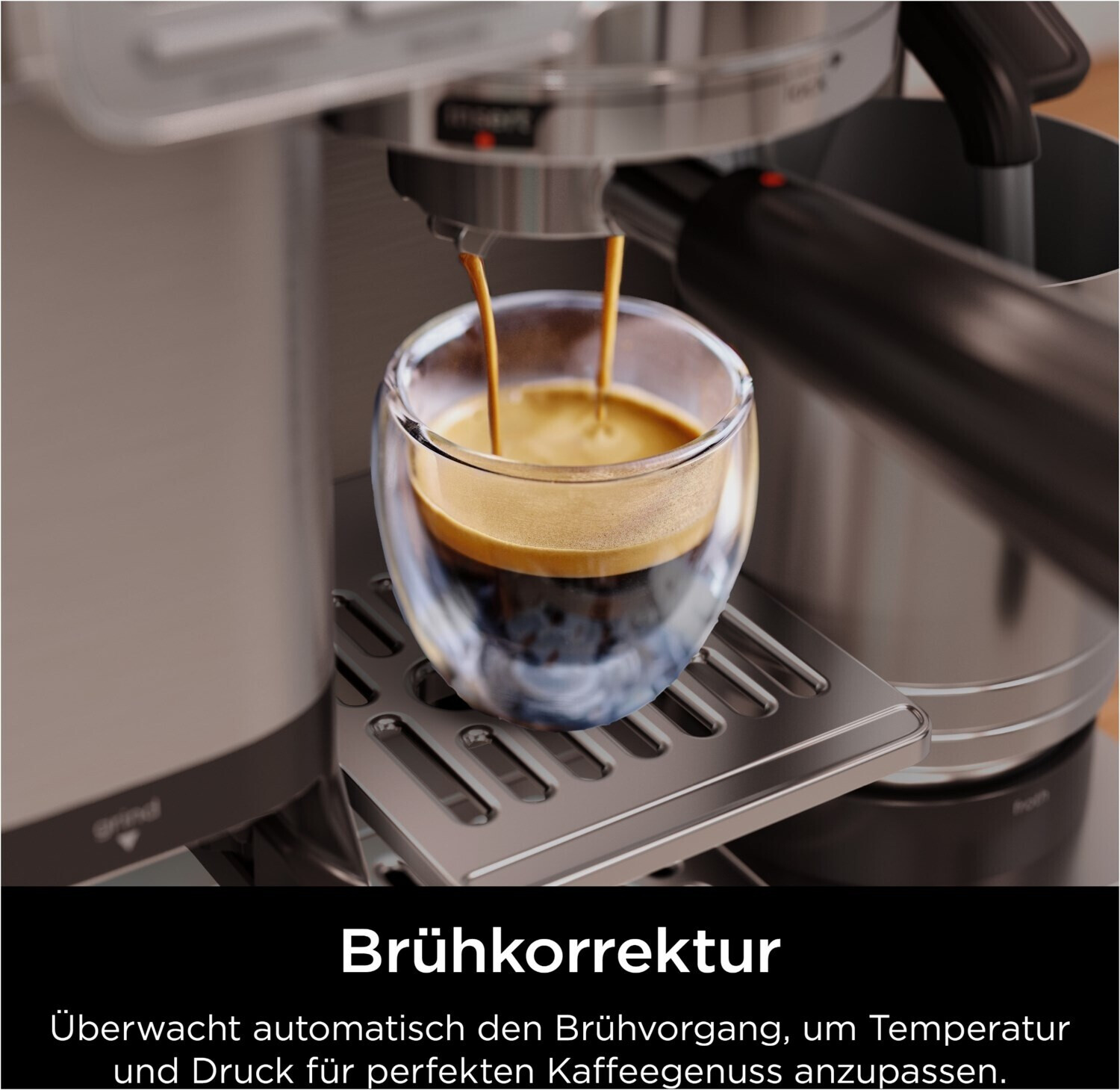 Passt die Temperatur und den Druck für den perfekten Kaffeegenuss an