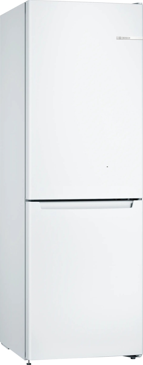 Bosch KGN33NWEB Serie 2 freistehende Kühl-Gefrierkombination in Weiß, 176 cm, Total NoFrost, Frontansicht geschlossen