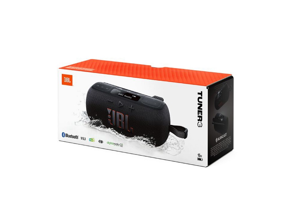 JBL Tuner 3 tragbares Radio in Schwarz