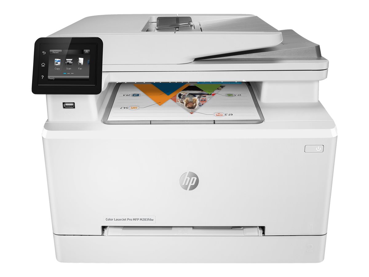 HP Color LaserJet Pro MFP M283fdw Laser Multifunktionsdrucker WiFi - 7KW75A#B19,  EAN: 0193905486779.