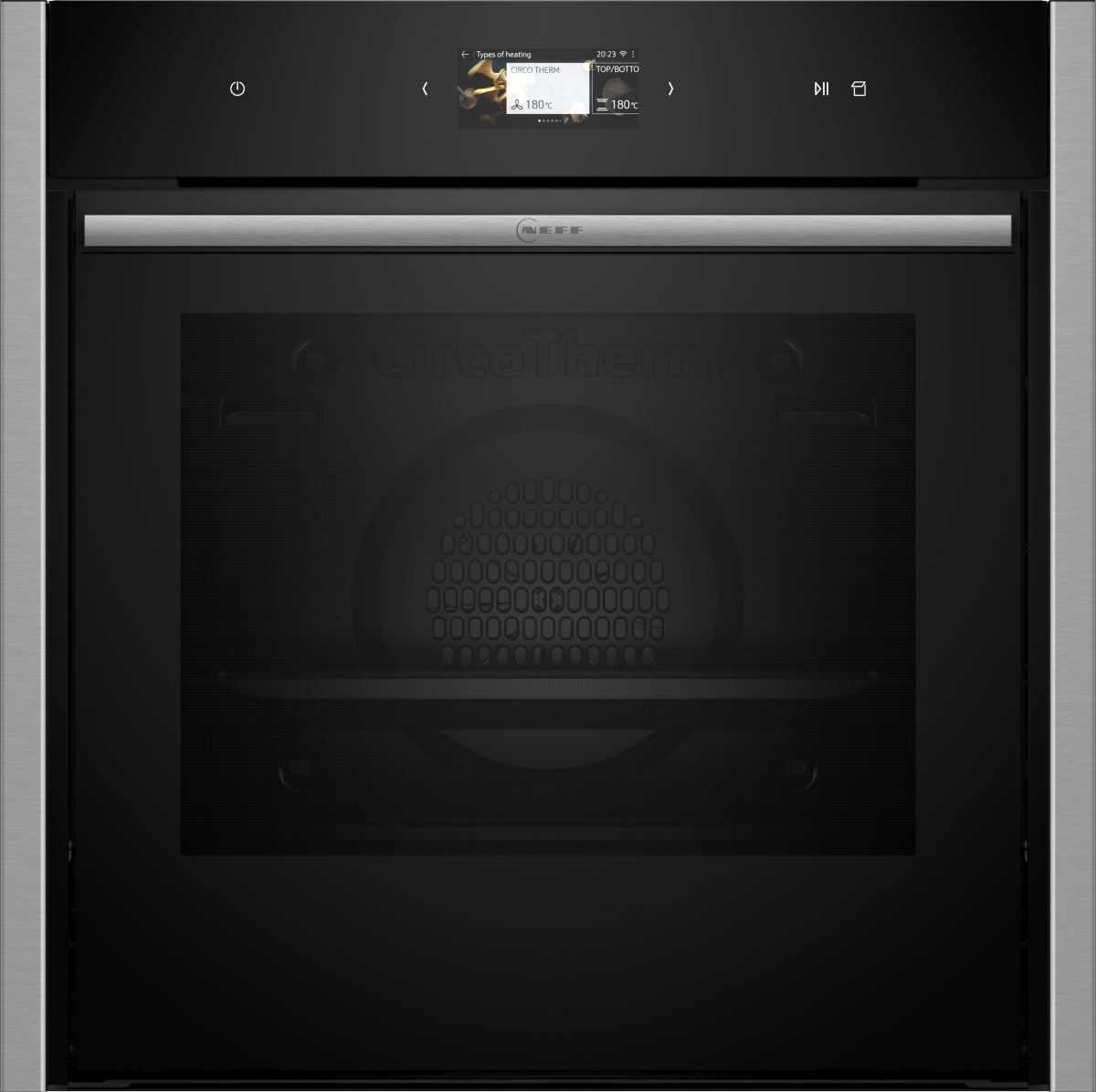 Neff B64VS71N0 Einbaubackofen Edelstahl, 71 Liter, Heissluft, Display mit Timer