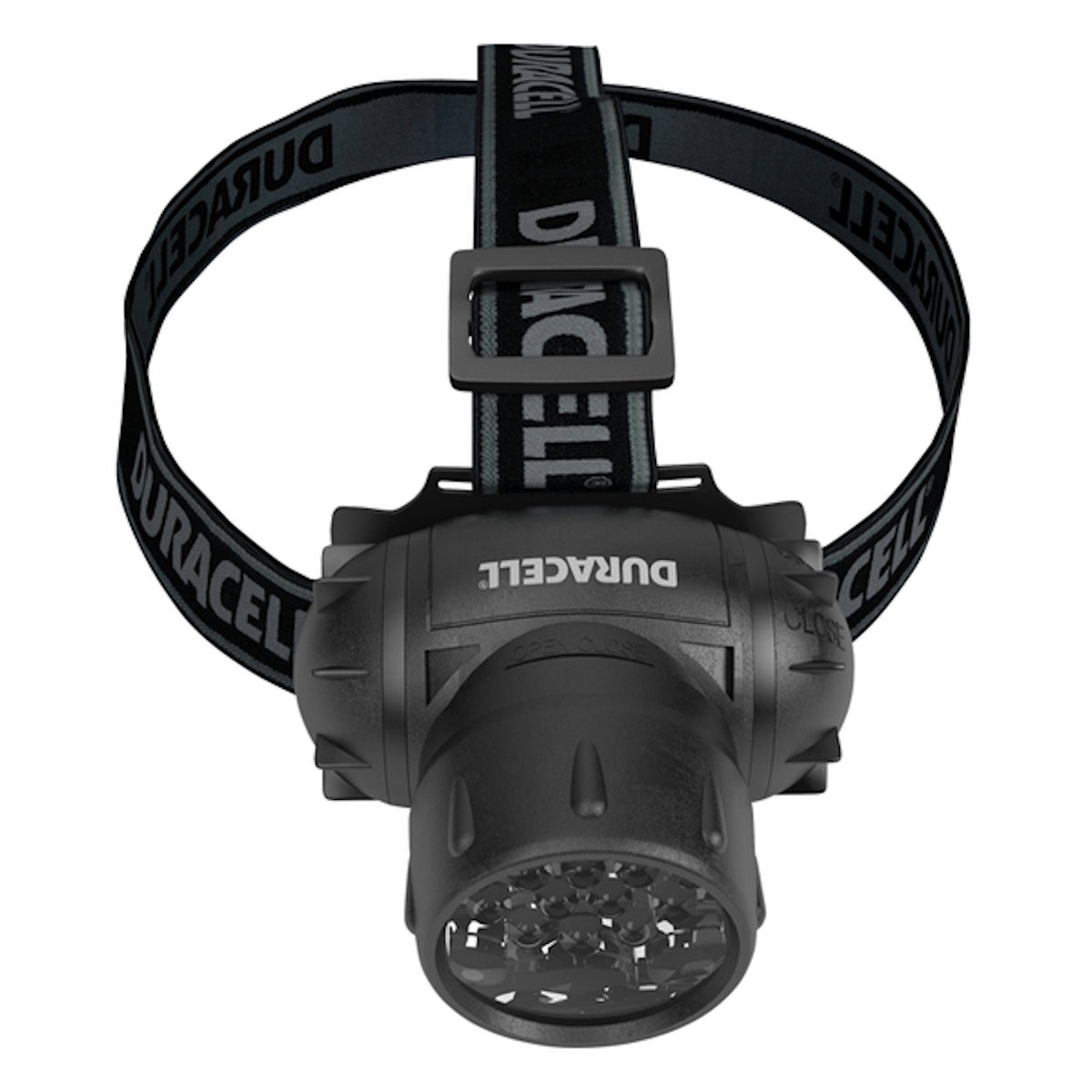 Duracell Explorer Stirnlampe HDL-1 Ansicht von oben mit Kopfband