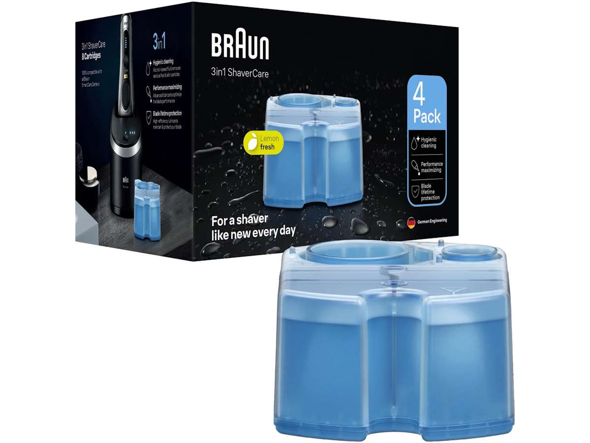 Braun CCR4 3-in-1 ShaverCare Cleaning Cartridges – for all Braun Cleaning Stations