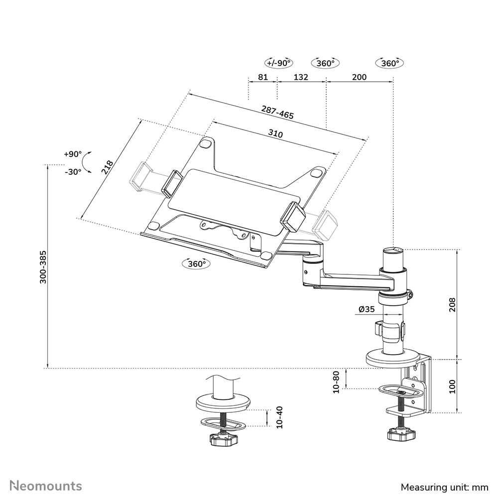 Neomounts DS20-425BL1