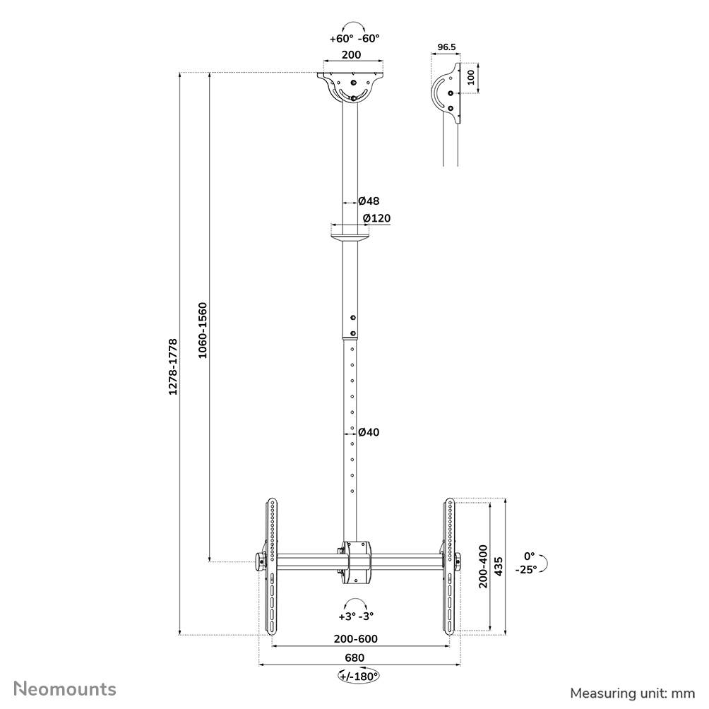 Neomounts CL35-440BL16L