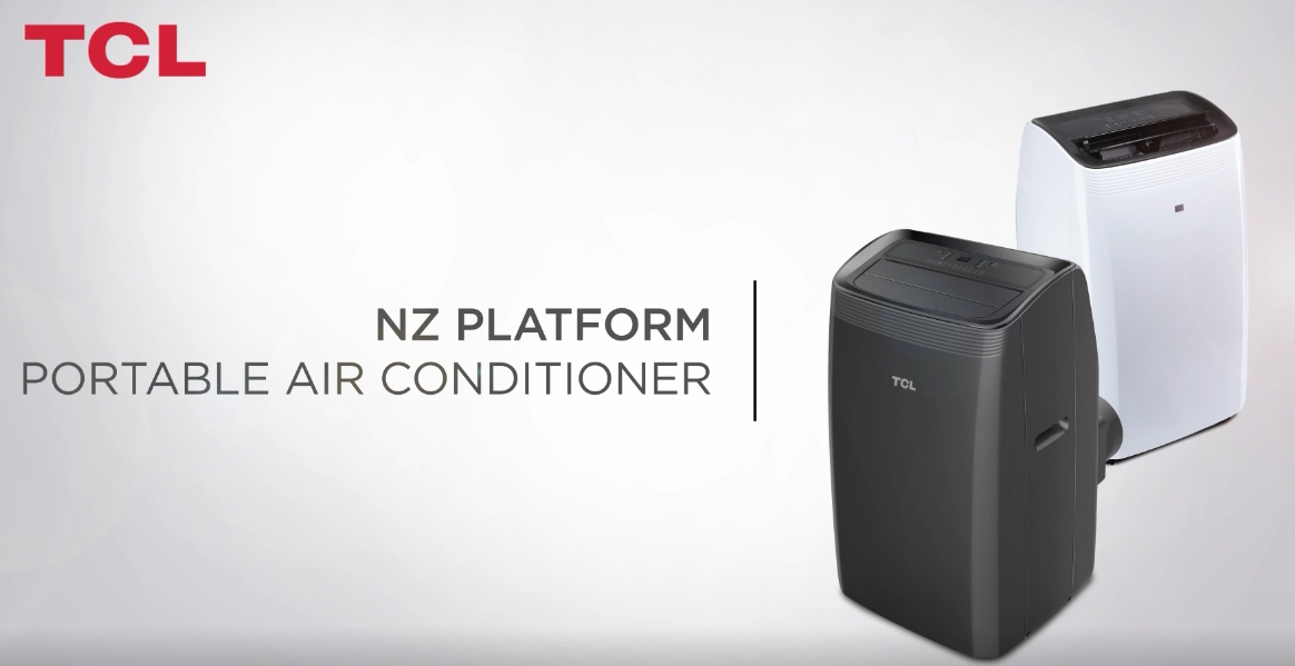 TCL TAC-09CPB/NZB HE Monoblock-Klimagerät EEK A++ in Schwarz – Banner-Ansicht mit Produkthighlight R290 und 2.640 W Kühlleistung