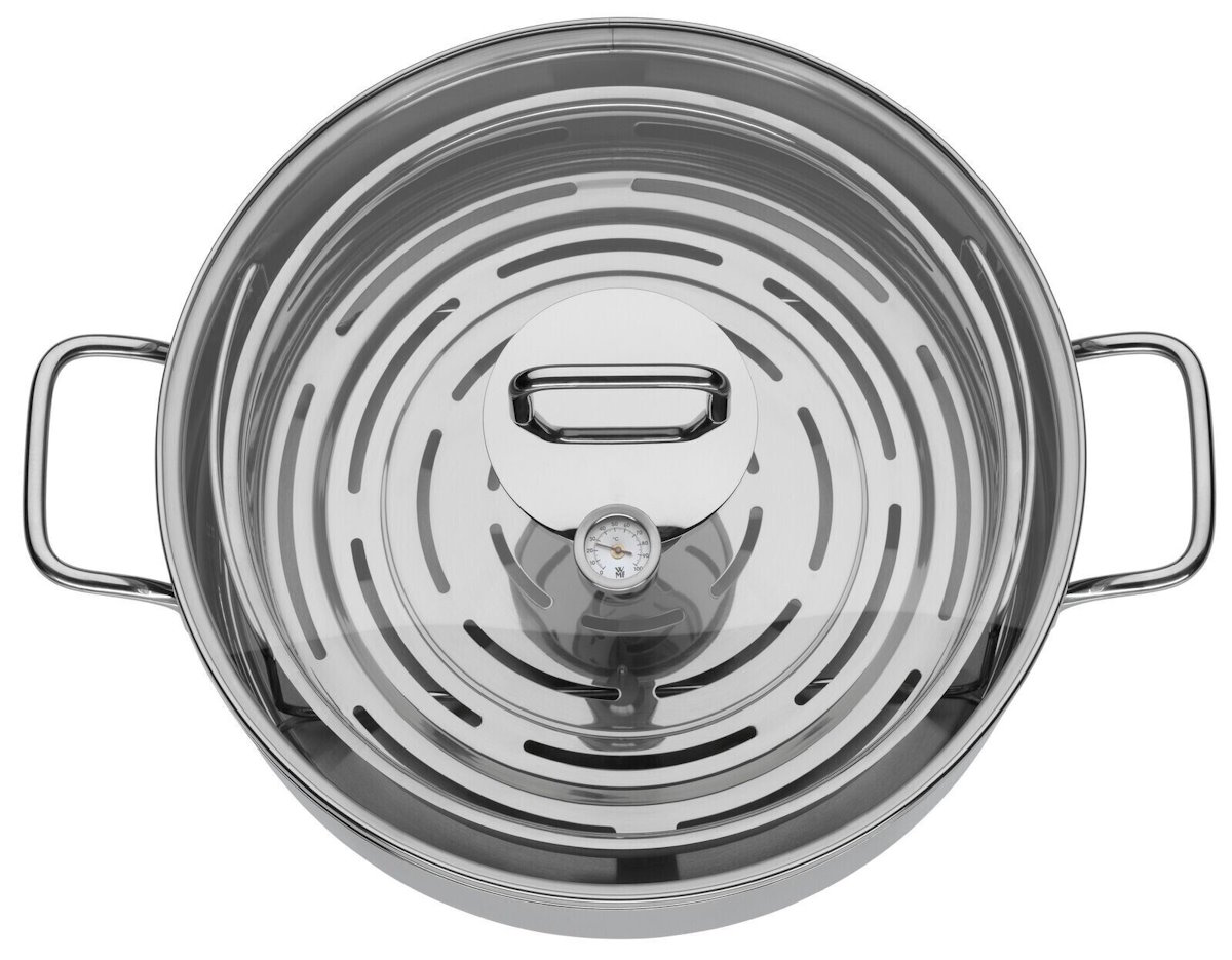WMF Select it! Dampfgarer Bräter mit Deckel backofengeeignet 5l, Induktion, Glasdeckel, Garthermometer, Garblech