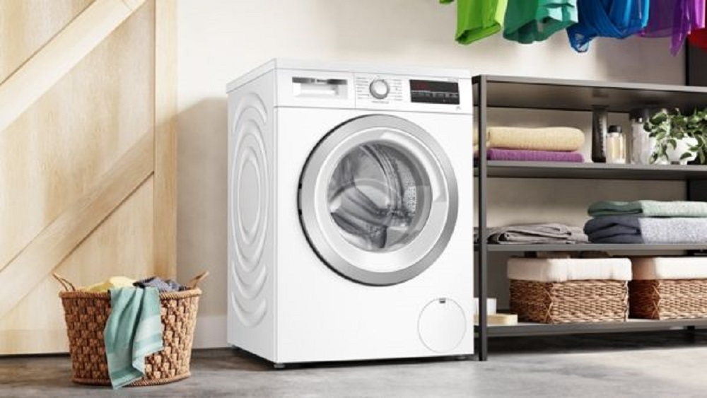 Bosch WUU28T49 Waschmaschine freistehend in moderner Waschküche