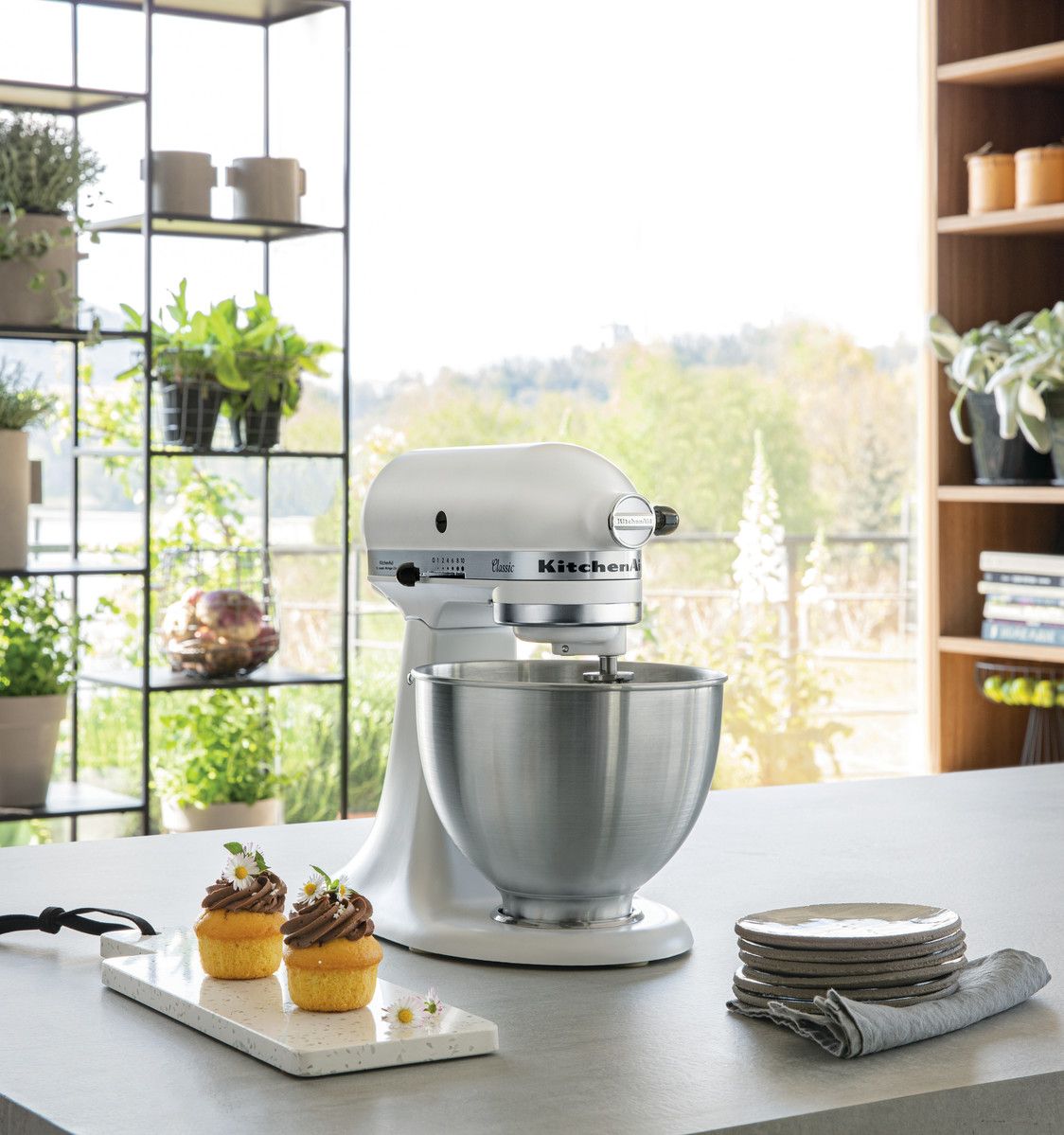 3abchQG00Q3JCe KitchenAid Classic 5K45SSEFW, 4,3 liter, Weiß Matt