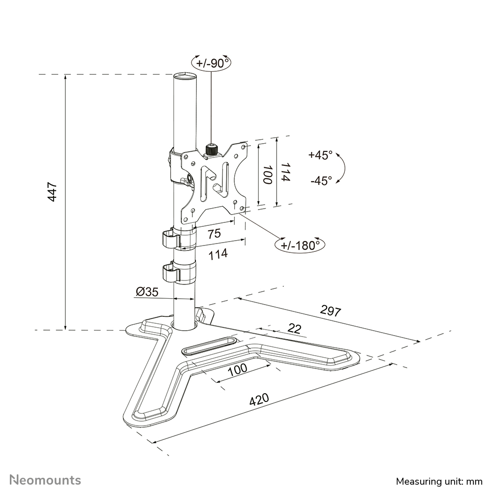 Neomounts DS45-600BL1