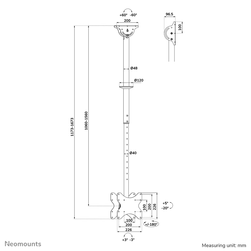Neomounts CL35-340BL22