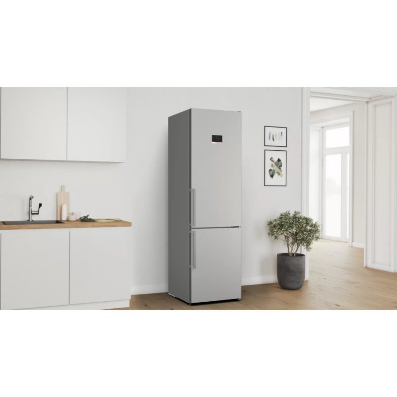 BOSCH Kühl-Gefrier-Kombination KGN39AIBT, EEK: B, Edelstahl mit Antifingerprint, Freistehend, 203 x 60 cm, 4242005253326