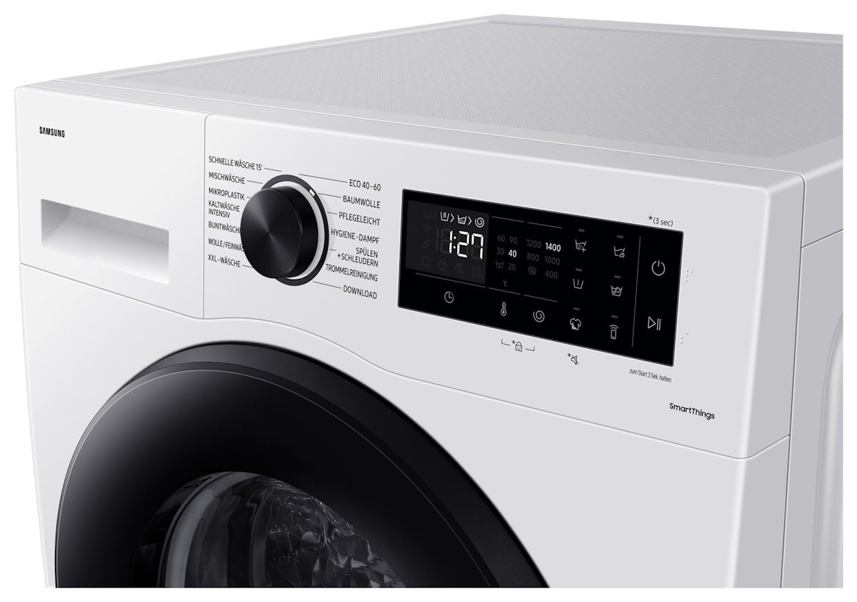 Samsung WW90CGC04AAEEG Bedienfeld mit LED-Display und SmartThings WiFi-Steuerungsindikator