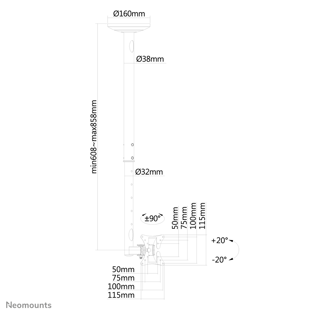 Neomounts FPMA-C050SILVER