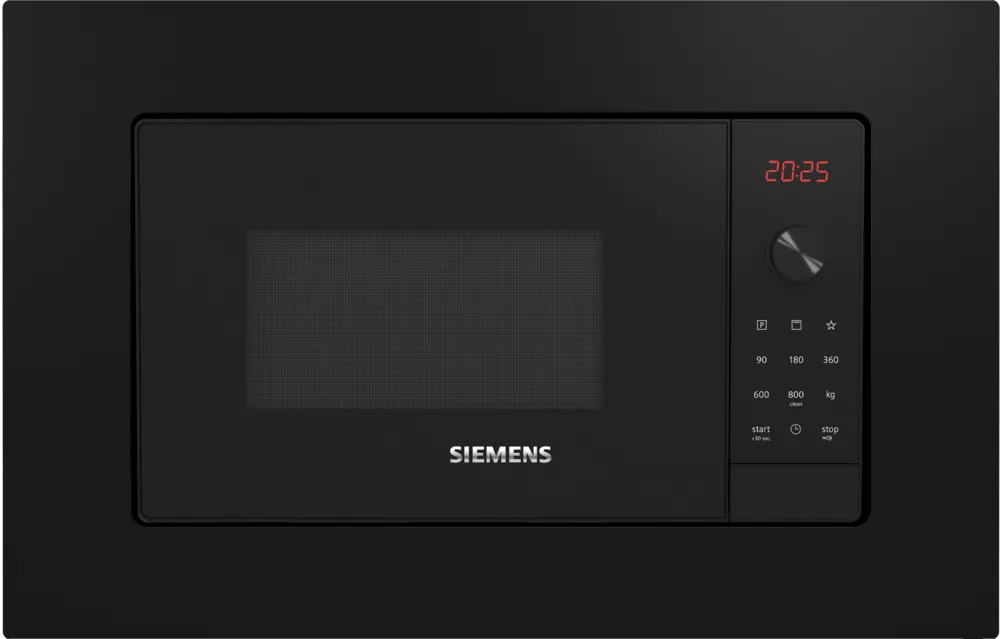 Siemens iQ300 BE623LMB3 Einbau-Mikrowelle mit Grillfunktion (20 Liter, Schwarz)