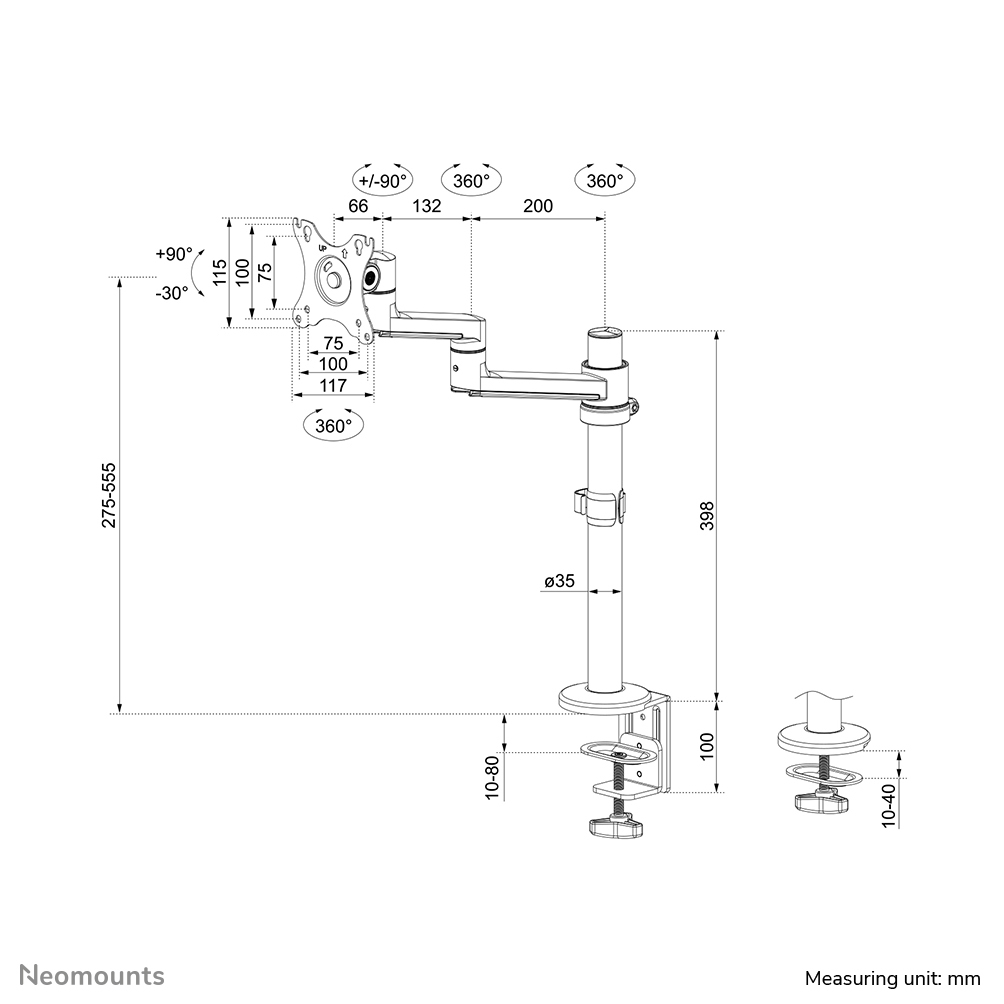 Neomounts DS60-425WH1