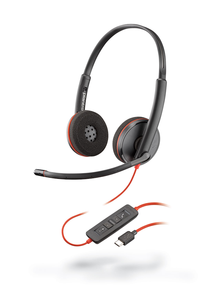 HP Poly Blackwire 3220 Stereo USB-C-Headset +USB-C/A Adapter (Packungseinheit)