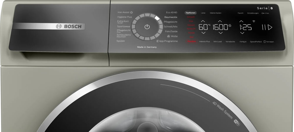 BOSCH WGB2560X0 Series 8 washing machine - ActiveWater Plus: efficient water use