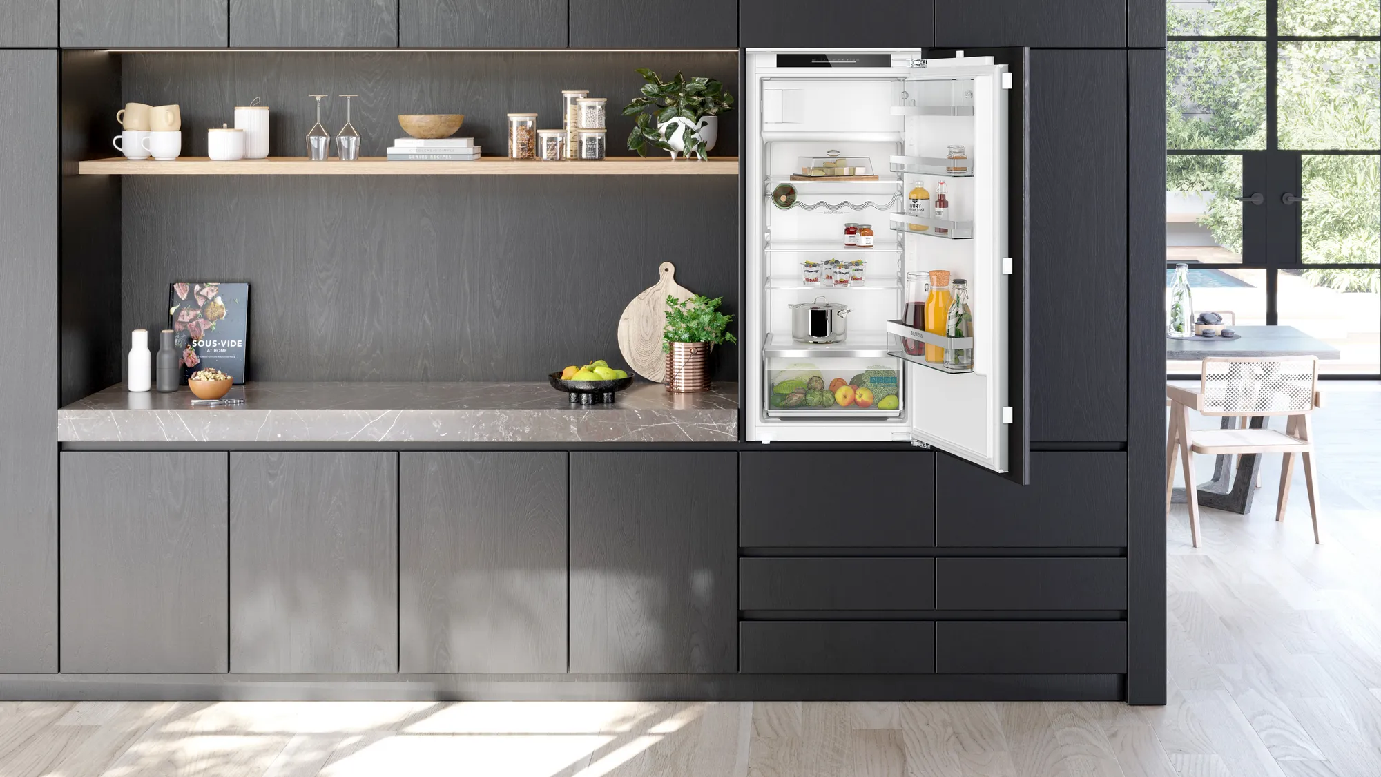 Siemens KI42LADD1 iQ500 Einbau-Kühlschrank mit Gefrierfach, 122.5 x 56 cm