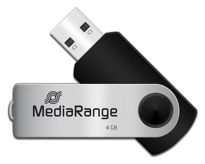 MediaRange USB-Stick, USB 2.0, 4 GB, Swivel MediaRange USB-Stick, USB 2.0, 4 GB, Swivel