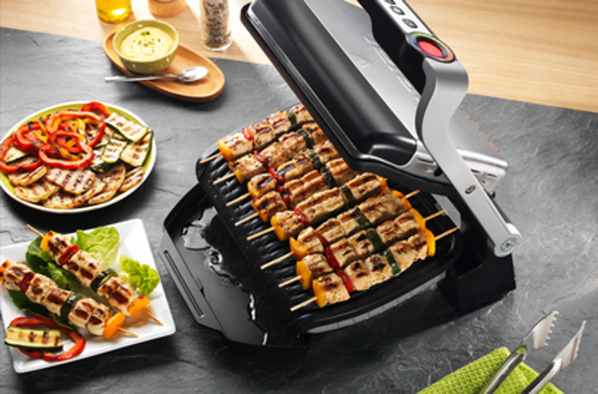 6MEW9GqxJGe7IP Optigrill GC705D intelligenter Kontaktgrill mit garantierten Wunsch-Grill-Ergebnis