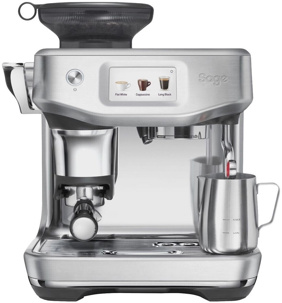 Sage SES881BSS The Barista Touch Impress Siebträgermaschine mit Auto-Milchaufschäumer