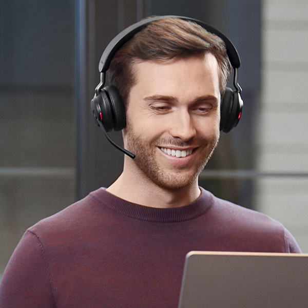 Jabra Evolve2 65 Headset schwarz, Stereo, kabellos, Bluetooth, Microsoft Teams inkl. Link 380 USB-A , EAN: 5706991022803