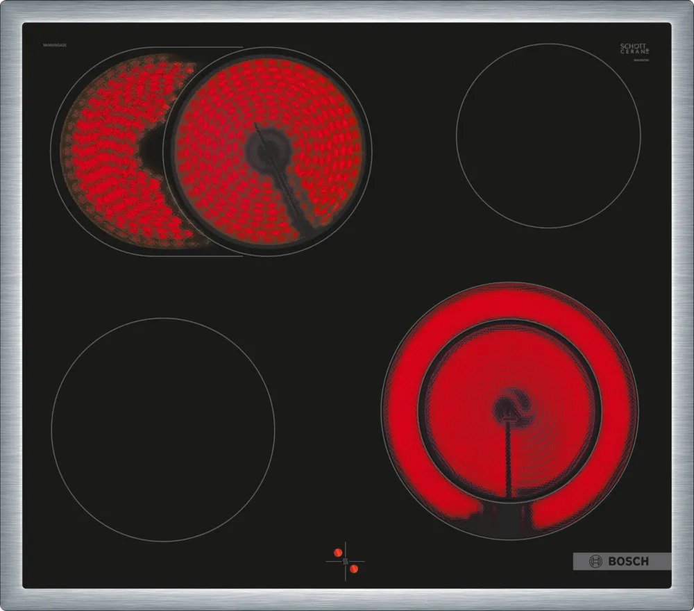 BOSCH HND211AR62 Herd-Kochfeld-Set - Zuschaltbare Bräterzone BOSCH HND211AR62 Herd-Kochfeld-Set - highSpeed-Kochzonen mit schneller                     Aufheizzeit