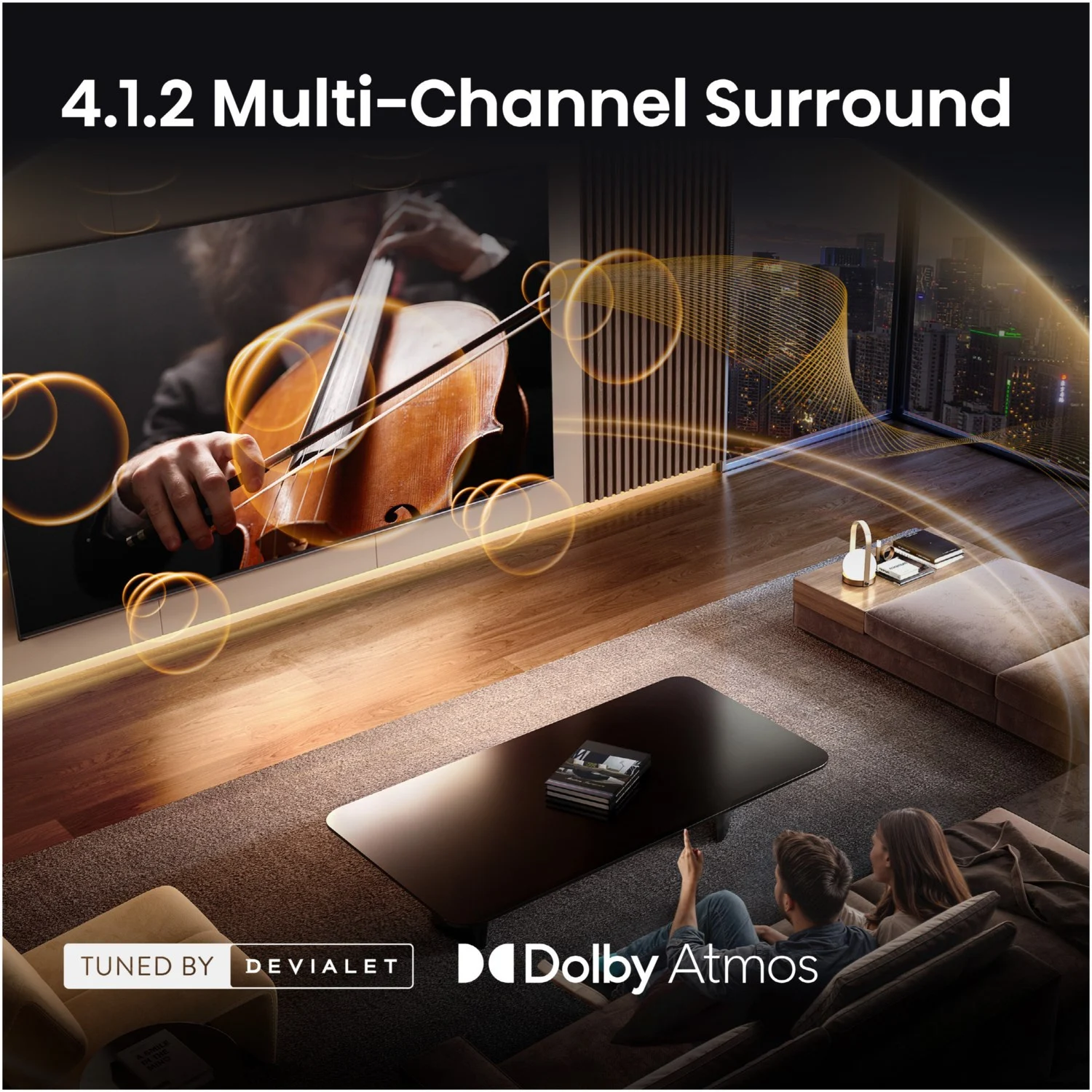 Hisense 4.1.2 Multi-Channel Surround Sound Lautsprecher Anordnung