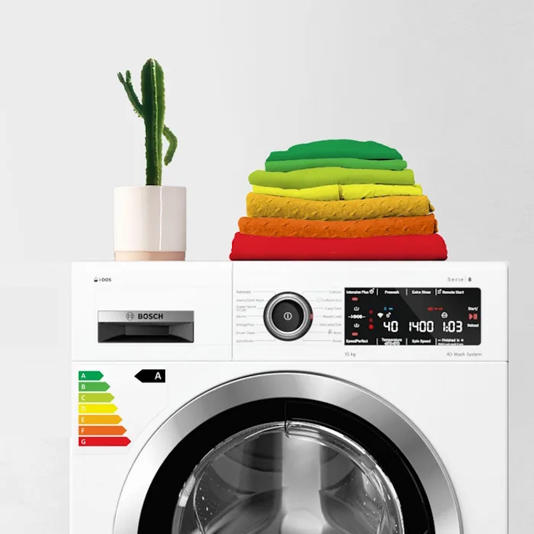 Bosch WGE0242H Energieeffizienzklasse A und Active Water Plus