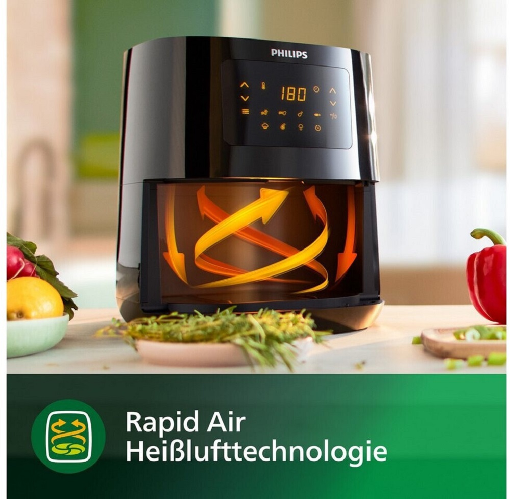 Philips Airfryer Essential Compact HD9255/90 mit Rapid Air Heißlufttechnologie