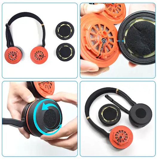 Jabra Evolve 75 ear cushion replacement – easy tool-free installation in just a few steps