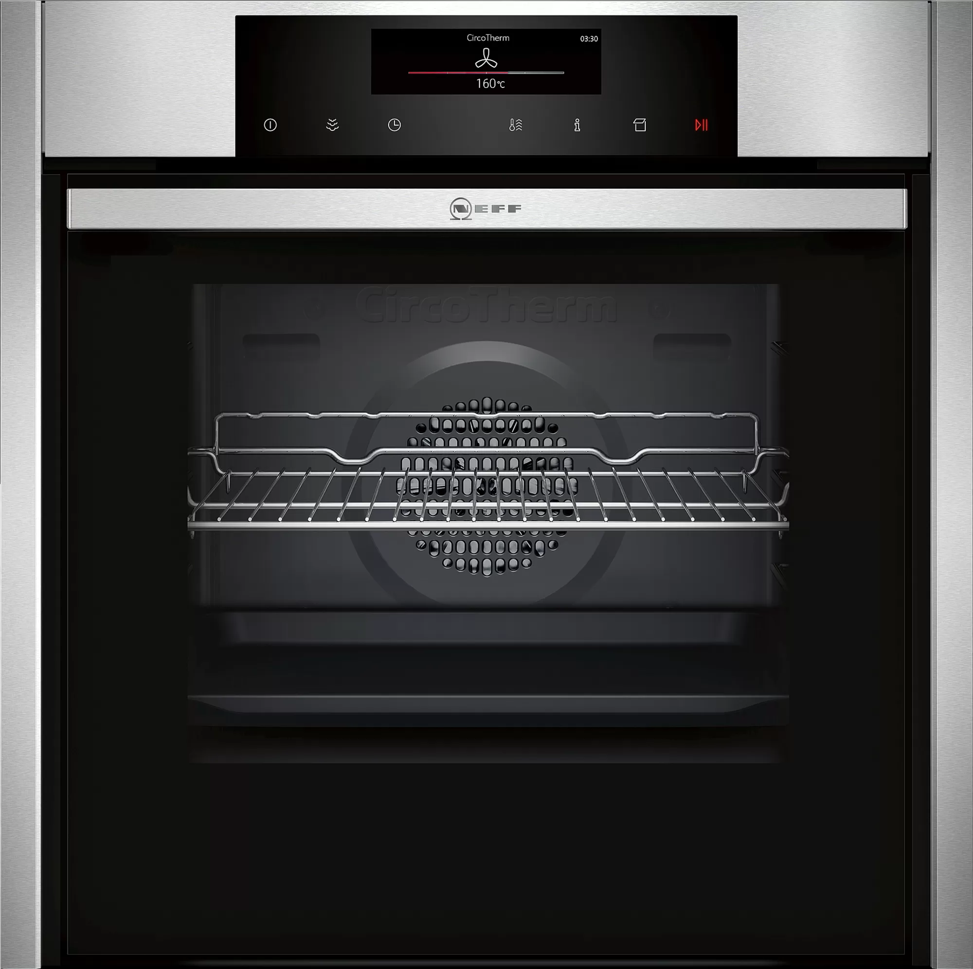 Neff B56VT62N0 N90 Einbau-Backofen mit Dampfunterstützung und Slide&Hide®: die voll versenkbare Backofentür.