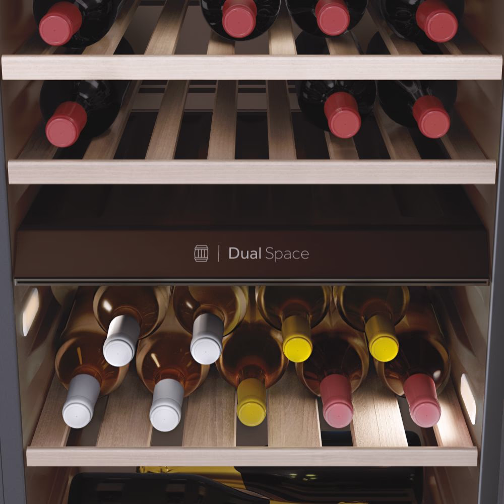 Haier HWS42GDAU1 Wine Cooler | 50 SERIES 7 | Dual Temperature Zones | Natural Airflow System | hOn App Control | Anti-Vibration | 50 cm Width