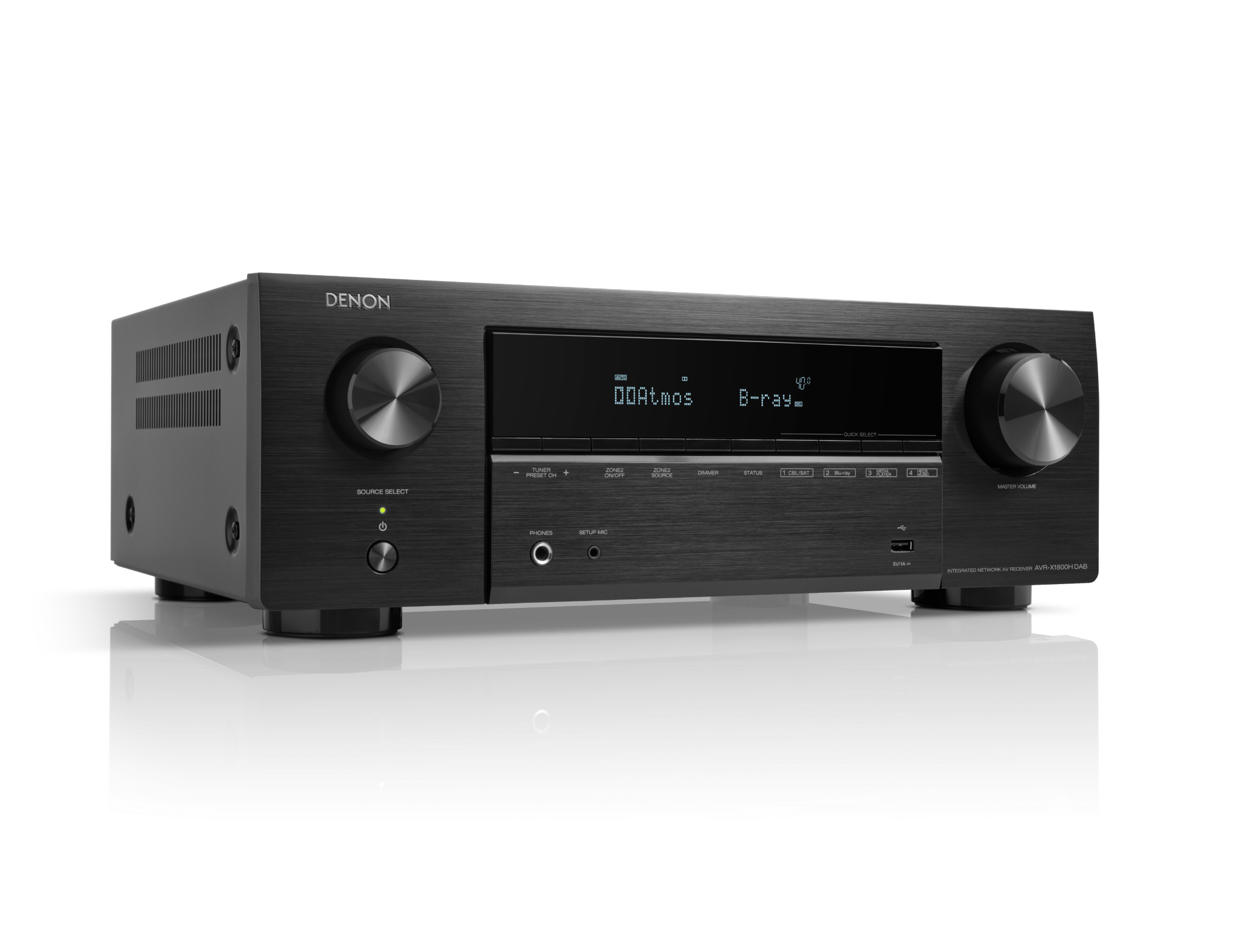 Denon AVRX1800H DAB 7.2 channel 175W 8K AV receiver with HEOS® Built-in and DAB+