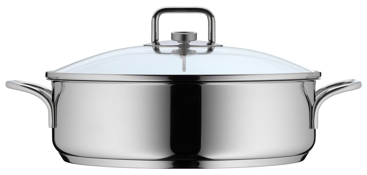 WMF Select it! Dampfgarer Bräter mit Deckel backofengeeignet 5l, Induktion, Glasdeckel, Garthermometer, Garblech