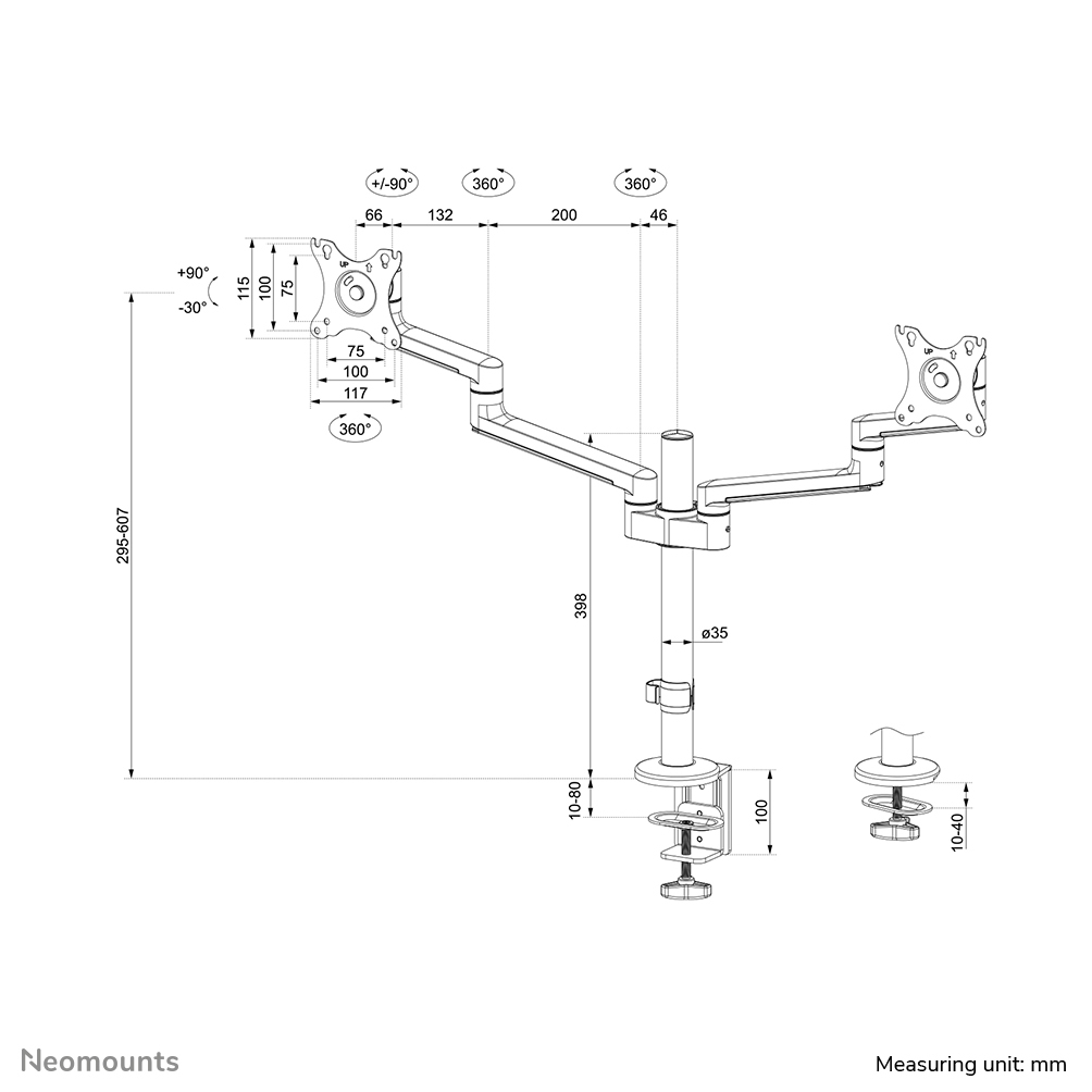 Neomounts DS60-425BL2