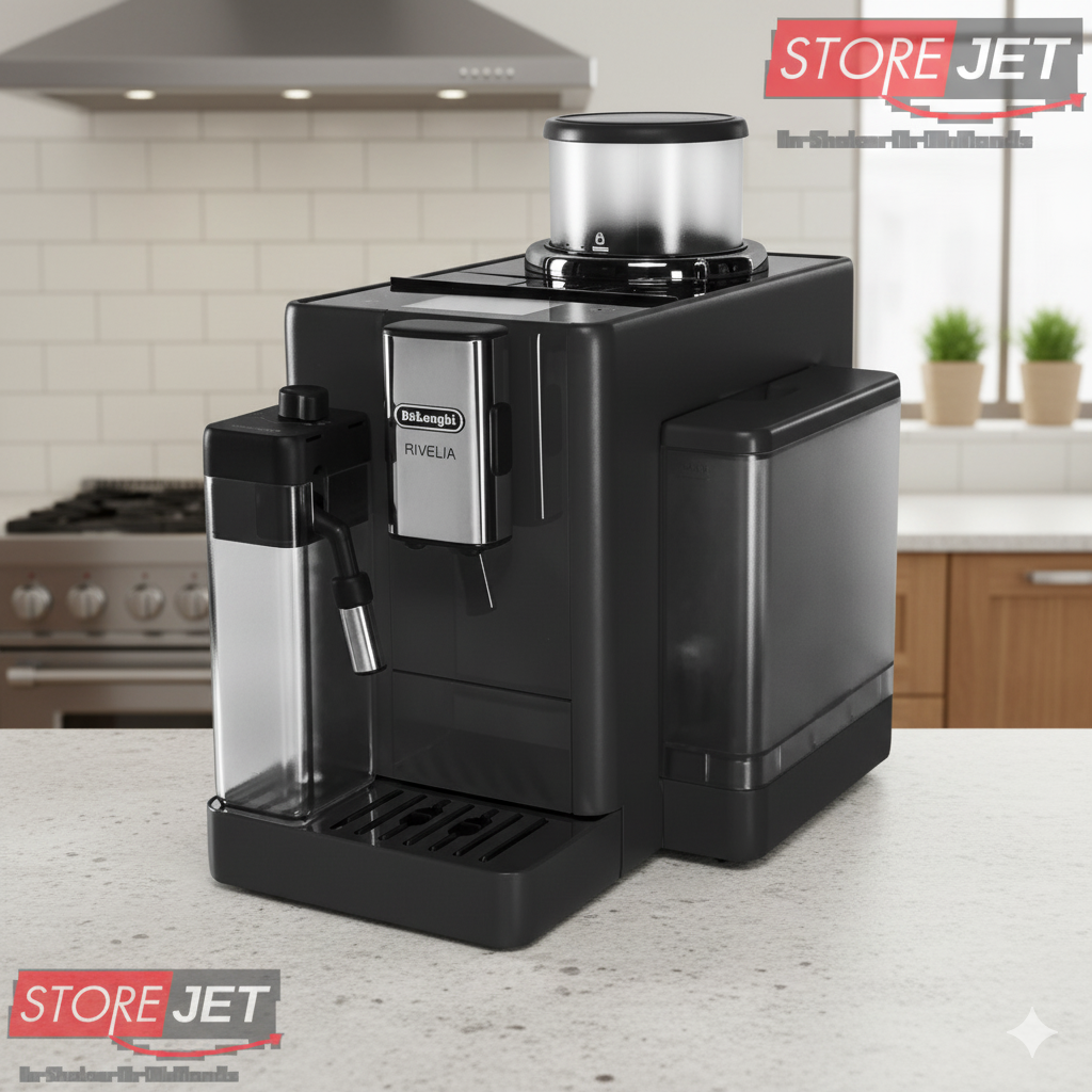 De’Longhi Rivelia EXAM440.55B – Kaffeevollautomat mit wechselbarem Bohnenbehälter, schwarz