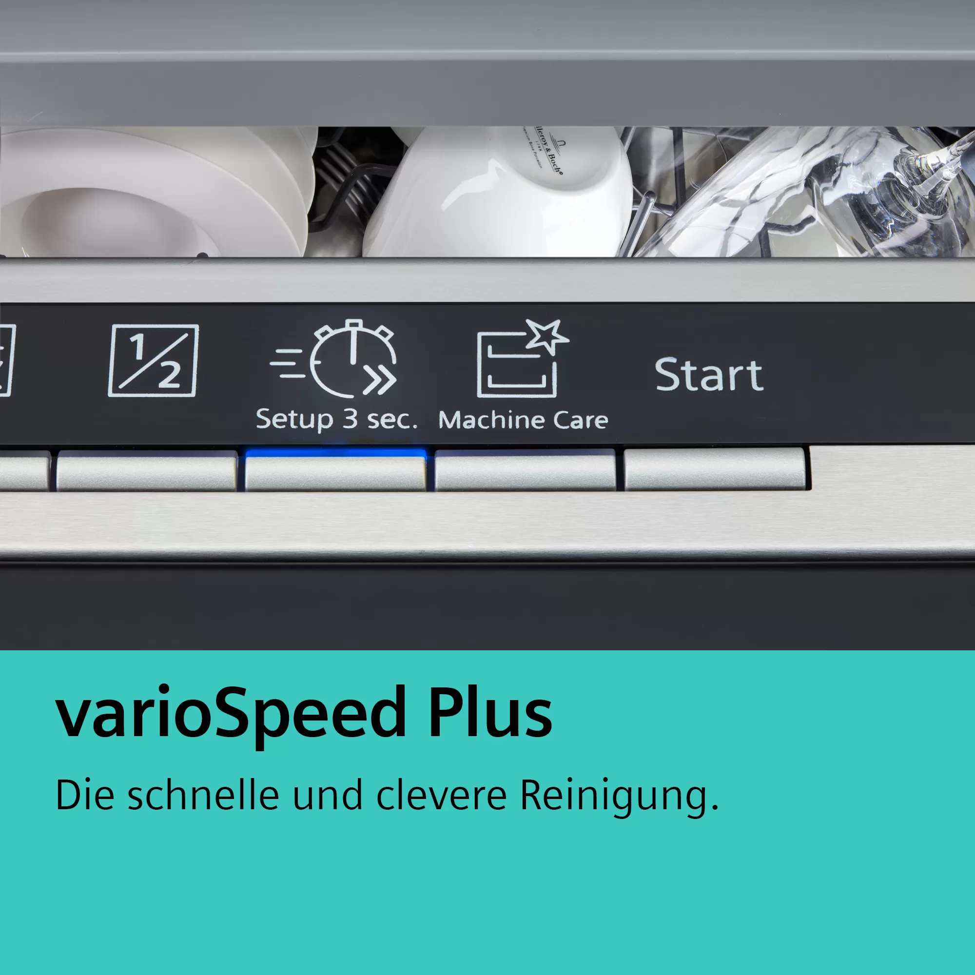 varioSpeed Plus: Bis zu dreimal schneller spülen Siemens Geschirrspüler mit varioSpeed Plus Funktion