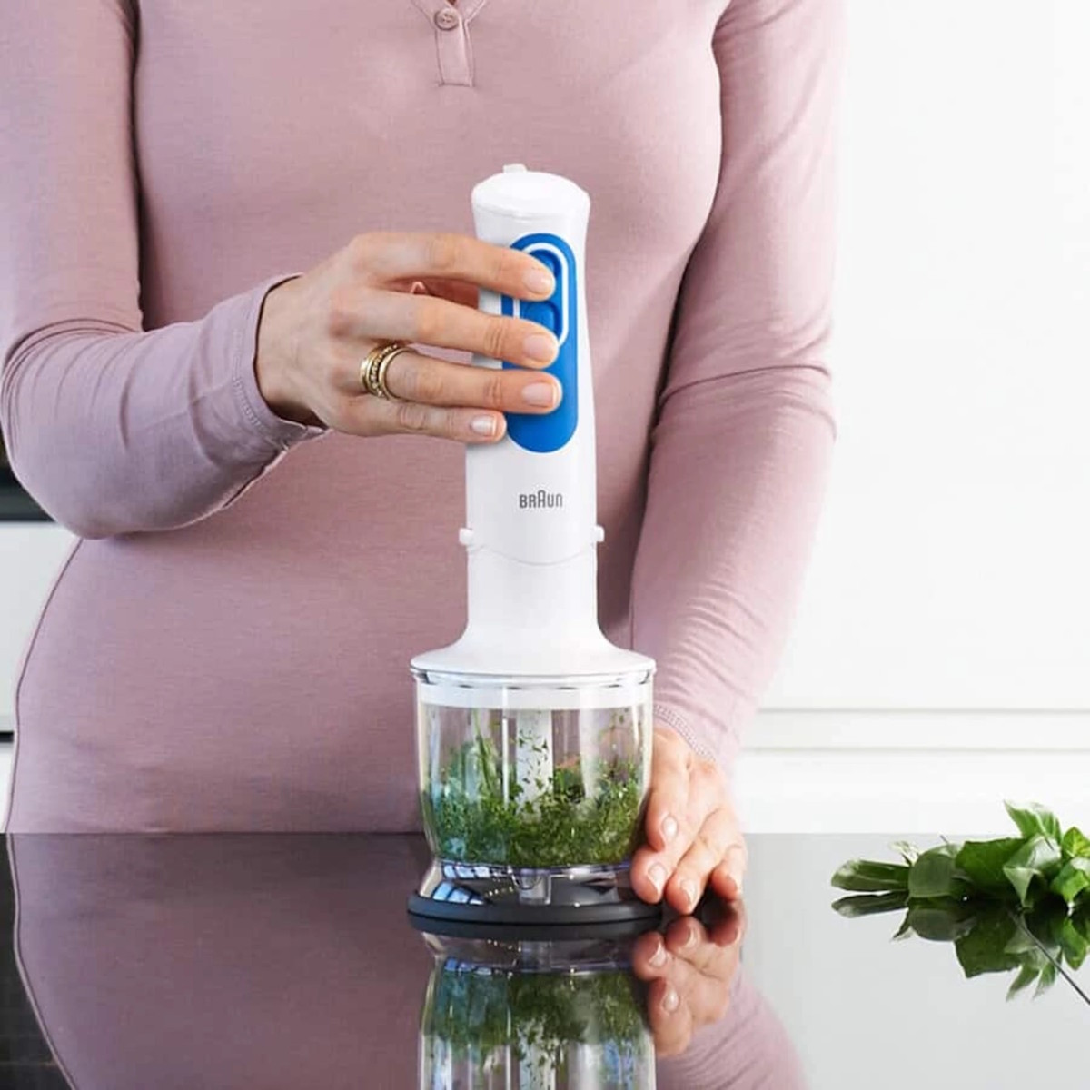 Braun MultiQuick hand blender dual speed control buttons