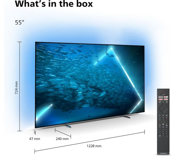 Philips 55OLED707 - 139 cm (55") Diagonalklasse OLED-TV - Smart TV - Android TV - 4K UHD (2160p) 384