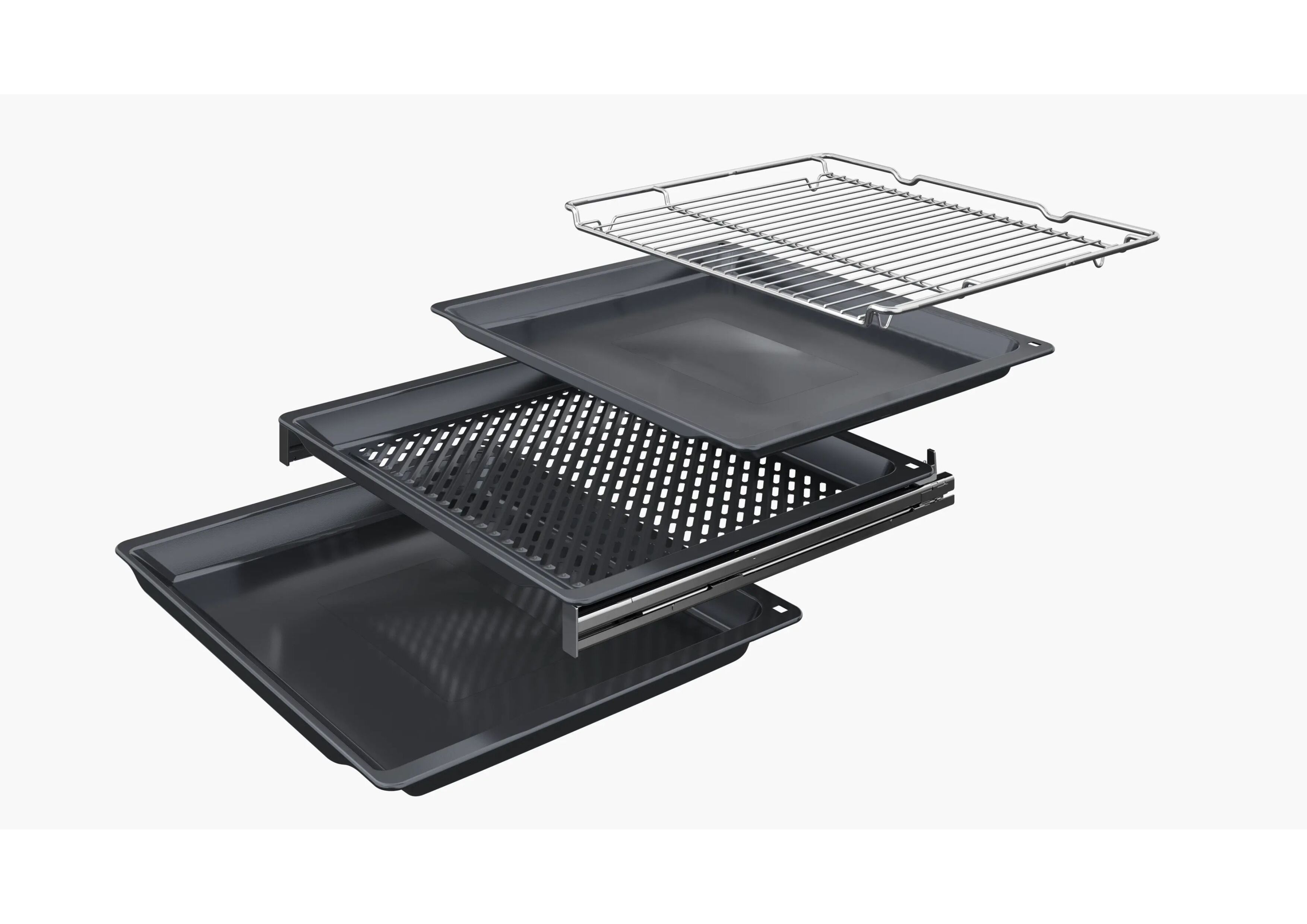 Representation of the included accessories consisting of baking trays and a wire rack